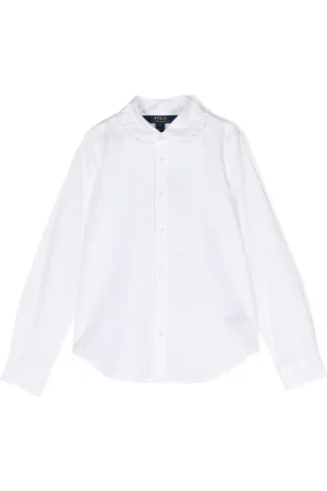 Ralph Lauren Ruffled-collar cotton shirt