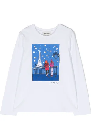 Sonia Rykiel Enfant Illustration-print long-sleeve T-shirt