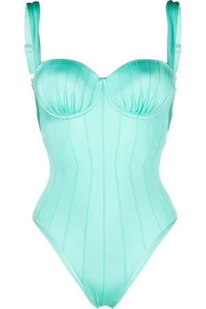 Noire Swimwear Ribbed balconette swimsuit