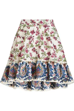 Etro Berry-print ruffled miniskirt
