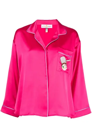 MIRA MIKATI Embroidered-doll buttoned pyjama top