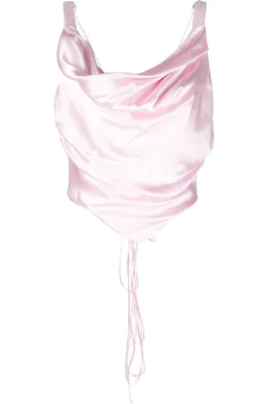 MANURI Lilly silk-blend corset top