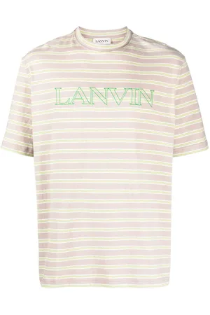 Lanvin Striped logo-embroidered T-shirt