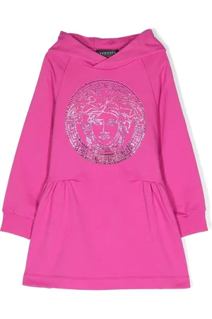 VERSACE Rhinestone hooded dress