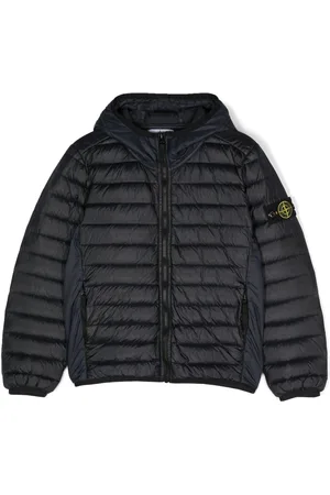 Stone Island Compass-patch hooded padded jacket