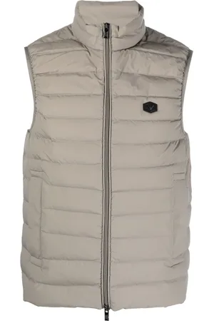 Emporio Armani Logo-patch zip-up gilet