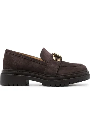 Michael Kors 45mm logo-plaque suede loafers