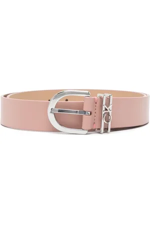 Calvin Klein Logo-lettering leather belt