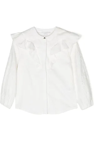 Chloé Embroidered-design cotton blouse