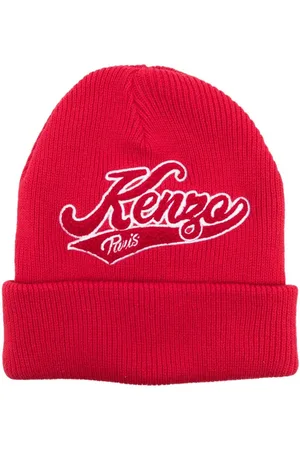 Kenzo Logo-patch ribbed-knit beanie