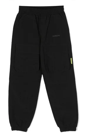 BARROW Logo-patch elasticated-waist track pants