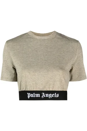 Palm Angels Miami sprayed-logo Cropped T-shirt - Farfetch