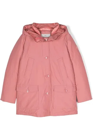 Woolrich Logo-patch single-breasted coat