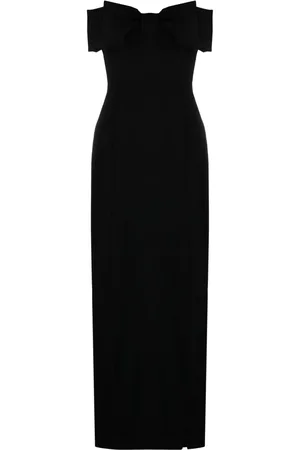 Pinko Bow-detail strapless maxi dress