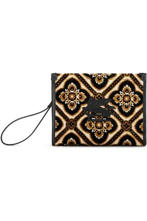 Etro Logo-embroidered jacquard makeup bag