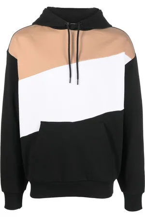 HUGO BOSS Striped cotton hoodie