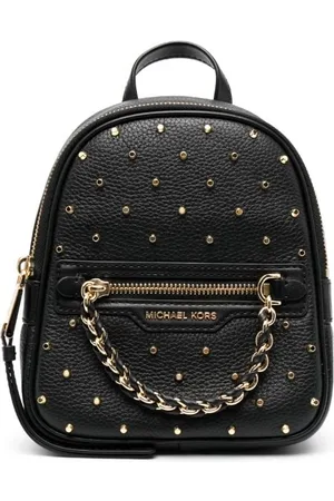 GetUSCart- Michael Kors Rhea Medium Leather Backpack (Pearl Grey/Charcoal)