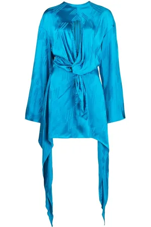 The Attico Logo-print long-sleeve minidress