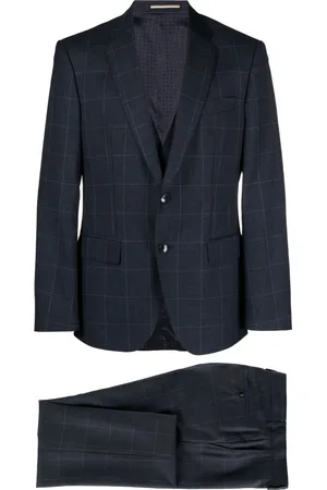 HUGO BOSS Plaid-check single-breasted suit