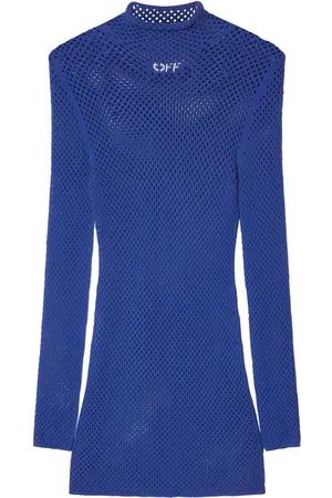 OFF-WHITE Netted logo-print minidress