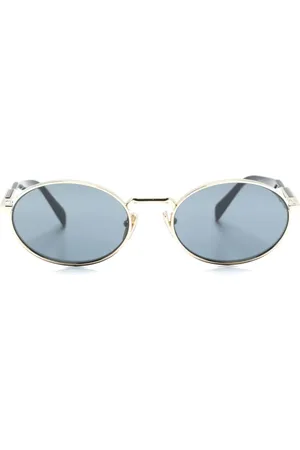 Prada Logo-engraved oval-frame sunglasses