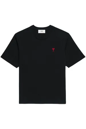 Ami Logo-embroidered organic cotton T-shirt