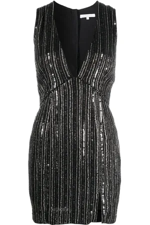 Patrizia Pepe Sequin-embellished V-neck minidress