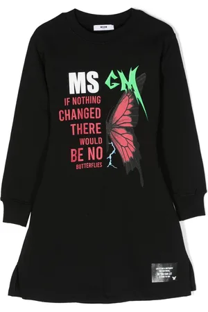 Msgm Logo-print cotton dress