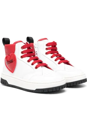 Moschino Heart logo-patch hi-top sneakers