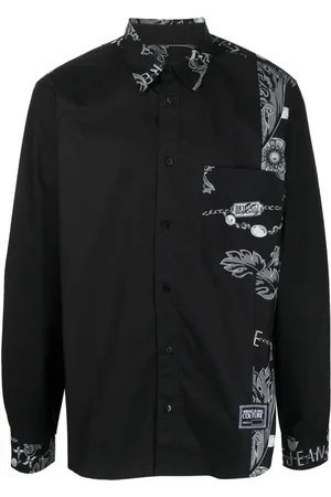 VERSACE Paisley-print cotton shirt