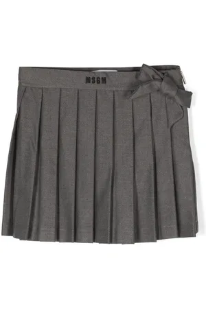 Msgm Bow-detail pleated mini skirt