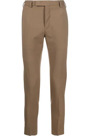 PT Torino Mid-rise wool tailored trousers