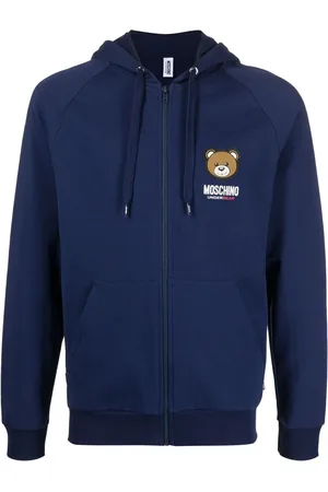 Moschino Logo-patch hooded jacket