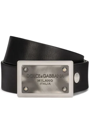 Dolce & Gabbana Logo-buckle leather belt