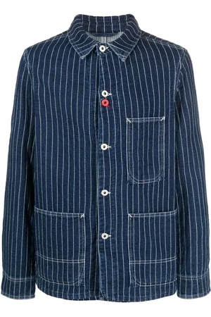 Kenzo Logo-patch striped jacket