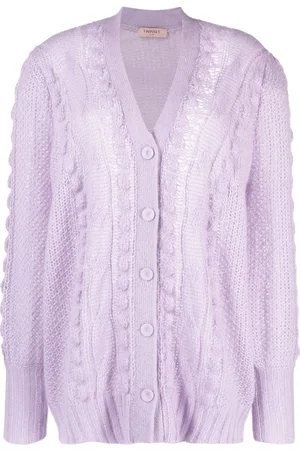 Twin-Set Open-knit V-neck cardigan