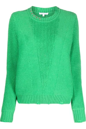Patrizia Pepe Ring-detailing ribbed-knit jumper