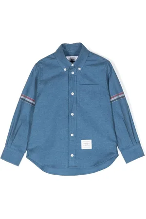 Thom Browne Stripe-detail cotton shirt