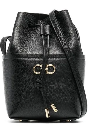 Salvatore Ferragamo Logo-plaque leather bucket bag