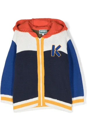 Kenzo Logo-embroidered zip-up cardigan