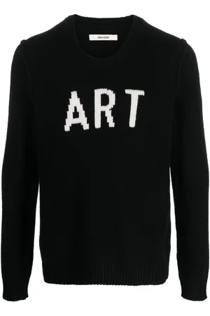 Zadig & Voltaire Kennedy intarsia-slogan wool jumper