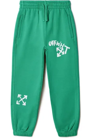 OFF-WHITE Paint Script cotton track pants