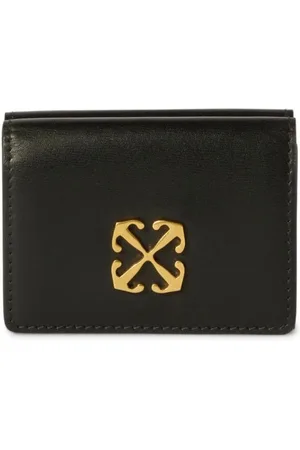 Off White Black Jitney Quote Wallet on Chain Leather Pony-style calfskin  ref.1006972 - Joli Closet