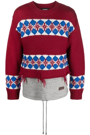 Dsquared2 Distressed-finish wool jumper