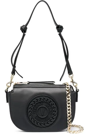 VERSACE Embossed-logo crossbody bag