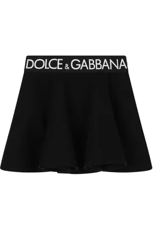 Dolce & Gabbana Logo-waistband cotton skirt