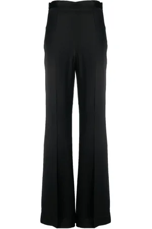 Twin-Set Satin-finish wide-leg trousers
