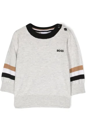 HUGO BOSS Logo-print round-neck jumper