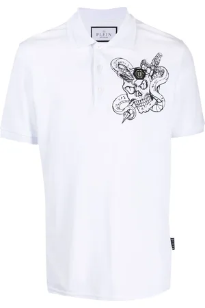 Philipp Plein Snake cotton polo shirt