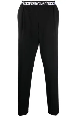 Roberto Cavalli Logo-waist tapered trousers